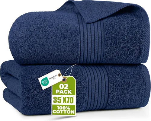 Miniatura 12 de Utopia Towels Sábanas de Baño Extra Grandes Paquete de 2, 35 por 70 Pulgadas, 100% Algodón Altamente Absorbente y Secado Rápido Toalla de Baño