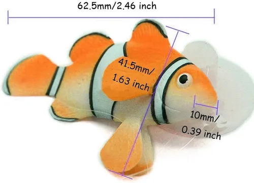 Miniatura 2 de XMHF Paquete de 2 piezas de silicona artificial para acuario flotante de pez payaso, decoración de pecera de agua salada bajo el agua salada, adorno
