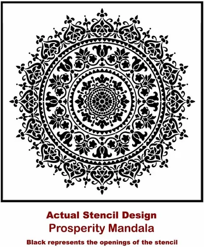 Miniatura 8 de Plantilla de mandala prosperidad reutilizable para paredes; puedes hacerlo tú mismo; decoración moderna para pared fácil y divertida