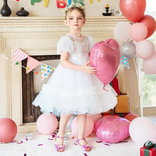 Miniatura 3 de Osinnme - Sandalias de boda para niña pequeña y grande