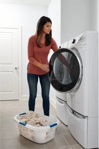 Miniatura 8 de Rubbermaid - Cesta de ropa sucia XL Hip-Hugger 2.1-bushel, color blanco para almacenamiento de ropa/baño/dormitorio/armario del hogar