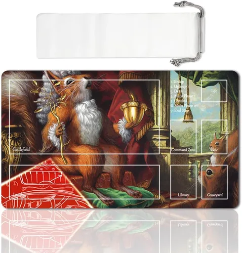 Miniatura 36 de Juego de mesa MTG Playmat Games Tamaño 60X35 cm CCG Compatible para TCG RPG CCG Play Mats (Ajani Steadfast-Zone)