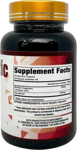 Miniatura 2 de Probiótico (Bacillus Coagulans 15 mil millones de UFC) 23 mg