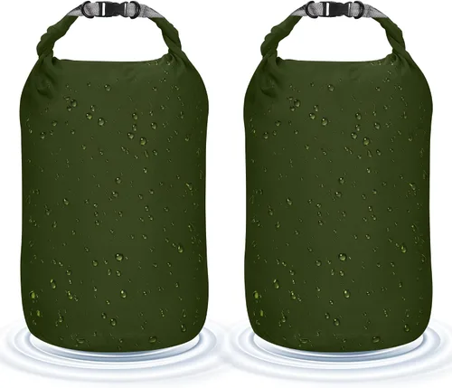 Desoto Bolsa seca impermeable, 2 paquetes, 2L/5L/10L/20L/40L/70L, bolsa de almacenamiento en seco para mantener el equipo seco limpio para kayak,