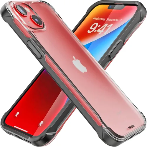 Phone REBEL - Funda transparente para iPhone 14 Plus [Serie esmerilada Gen-4], textura mate translúcida, no se pone amarilla, protectores a prueba