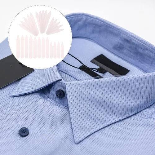 Miniatura 5 de VILLCASE Estancias de cuello blanco de plástico, refuerzos de huesos para insertos de camisas, 200 piezas