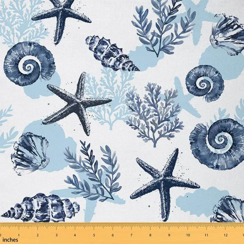 Miniatura 11 de jejeloiu The Yard, tela para tapicería de concha de mar para sillas, tela decorativa hawaiana de verano para exteriores, tela impermeable