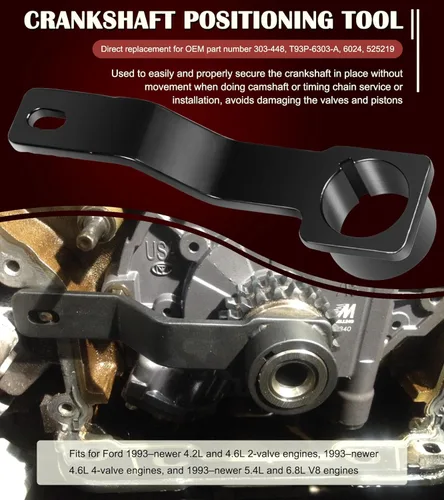 Miniatura 6 de Juego de herramientas de correa de distribución para motores Ford 4.6L, 5.4L y 6.8L 3V, incluyendo herramienta de soporte de desfasador de leva