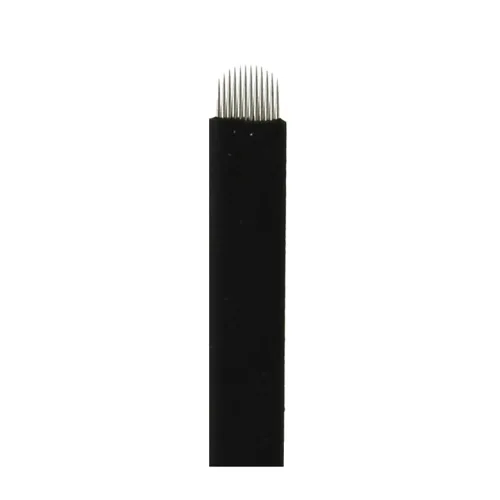 Nano 0.007 in Microblading Agujas Piercing Tatuaje Aguja Microblade para Maquillaje Permanente Microblading (Diámetro 0.007 in, 14U-Shape)