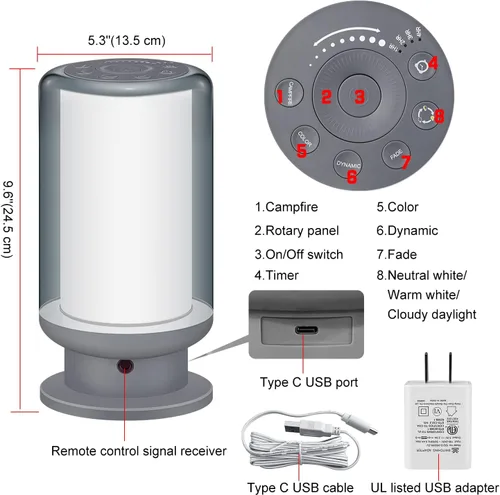 Miniatura 6 de Lámparas LED de mesa que cambian de color, lámpara de noche regulable con control remoto, lámpara de escritorio enchufable para dormitorio, sala