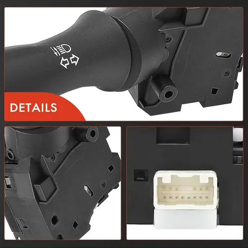 Miniatura 8 de Interruptor de señal de giro A-Premium, atenuador de faros, luz de estacionamiento, conjunto de palanca del interruptor de limpiaparabrisas