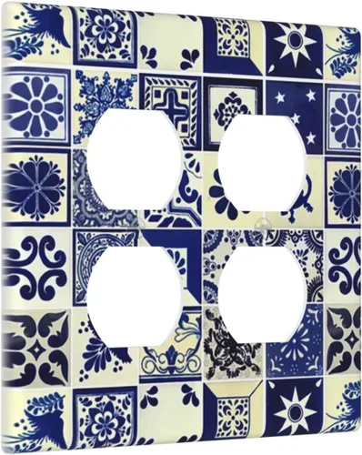 Miniatura 125 de Placa Decorativa de Pared Beige Boho de Mediados de Siglo Sol Abstracto 1-Gang Retro Años 70 Arte Geométrico Moderno con Arco Eléctrico Interruptor