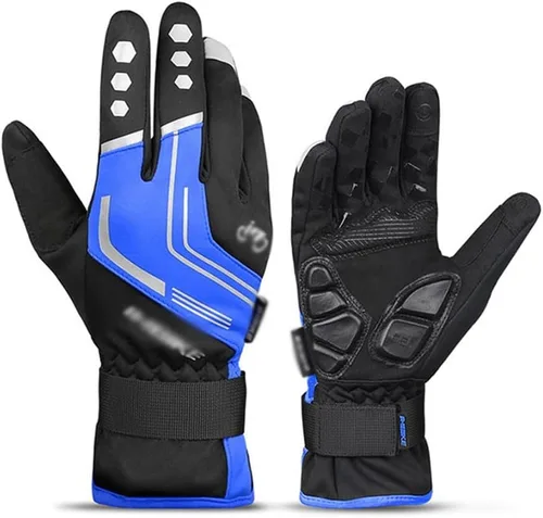 WSSBK - Guantes de ciclismo de invierno, con almohadilla de gel, térmicos, para hombres y mujeres, para deportes al aire libre, guantes de esquí,
