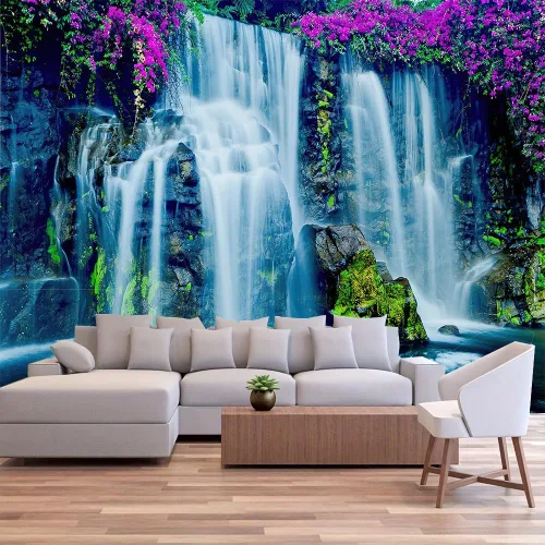 Miniatura 12 de FENDROM Tapiz de hojas de loto de naturaleza, tapiz de plantas, paisaje natural verde, para colgar en la pared, arte de pared 3D para dormitorio