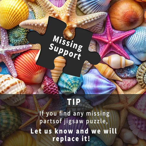 Miniatura 6 de Rompecabezas para adultos de 1000 piezas, coloridos conchas y estrellas de mar, rompecabezas de 1000 piezas para adultos con letra en la parte