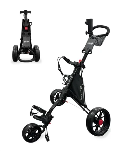 Caddytek CaddyLite 11.5 V3 Carrito de Golf Push - Carrito de Bolsa de Golf Plegable de Aluminio Ligero de 3 Ruedas con Marco de Cuatro Pliegues,