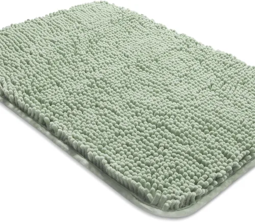 Miniatura 78 de Yeaban Alfombra de pasillo de baño de 24 x 72 pulgadas, antideslizante, alfombra de baño larga de felpilla gruesa, absorbente y lavable, alfombra