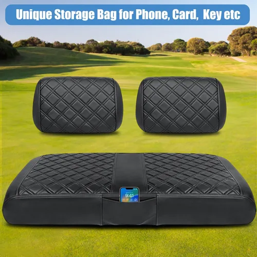 Miniatura 5 de Funda de asiento para Club Car DS Pre-2000, funda de asiento delantero para carrito de golf, compatible con Club Car DS 1982-2000, almohadilla