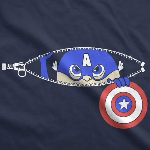 Miniatura 3 de Camiseta de maternidad Peeking Captain Baby con anuncio de embarazo divertido, marino