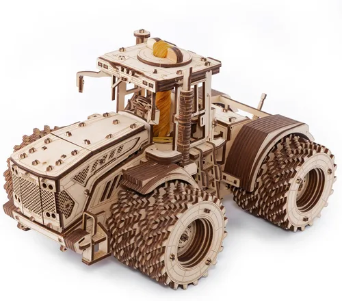 EWA Eco-Wood-Art - Rompecabezas de tractor mecánico tridimensional KIROVETS K-7M para adultos y adolescentes-Colección sin pegamento-596 detalles,