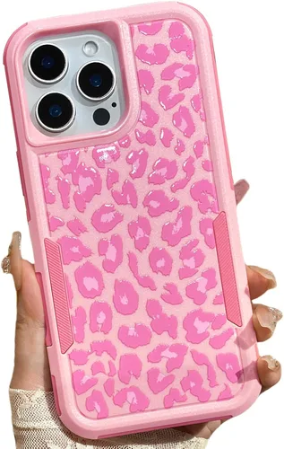 Miniatura 8 de Funda para iPhone 11 con Estampado de Leopardo Guepardo Rosa, Resistente de Servicio Pesado Robusto Protección Completa del Cuerpo Resistente a