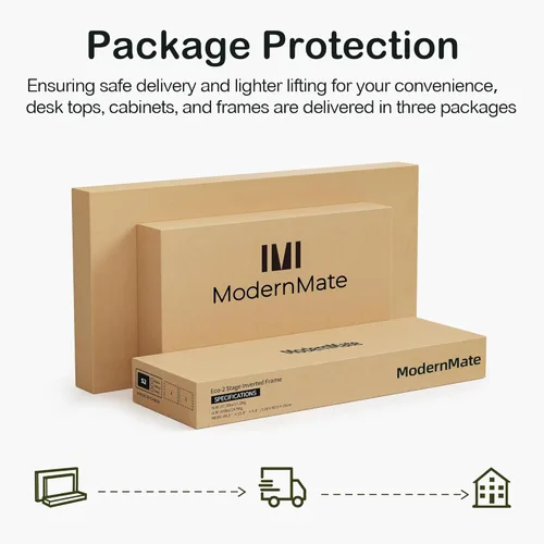 Miniatura 8 de ModernMate Escritorio Ejecutivo de Pie de 71" con Panel de Privacidad, Escritorio Grande de Una Pieza con Altura Ajustable Eléctrica para Estar
