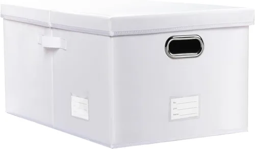Miniatura 31 de PRANDOM - Cajas de almacenamiento grandes apilables con tapas (paquete de 5 unidades), contenedores organizadores de almacenamiento plegables
