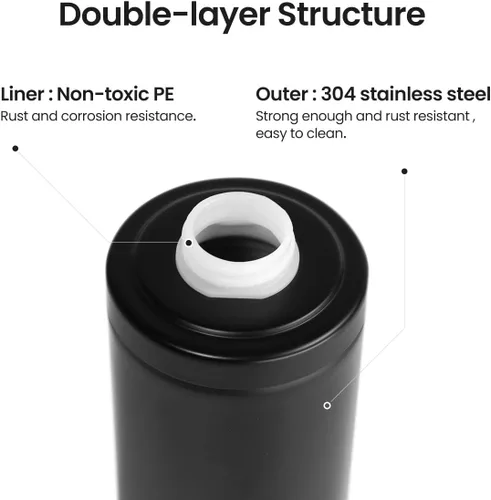 Miniatura 2 de Dispensador de jabón de acero inoxidable para baño, diseño plano negro mate, bomba de metal, dispensador de jabón líquido de manos a prueba de óxido