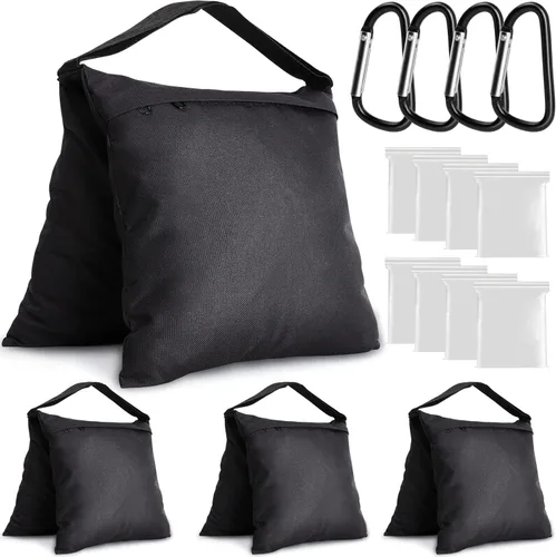 Aimosen 4 paquetes de bolsas de arena con peso para trípode de fotografía y equipo de video, bolsa de silla de montar resistente para soporte de