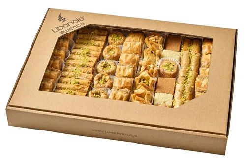 Miniatura 2 de Baklava Surtido de 4 libras – Auténtica caja de regalo de pastelería libanesa, recién horneada diariamente, pequeño postre gourmet, perfecta