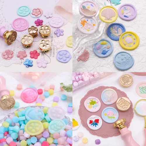 Miniatura 4 de 300 cuentas de sellado de cera, cuentas de cera de sellado, cuentas de sellado de cera octágono para sello de cera, tarjetas, invitaciones de boda