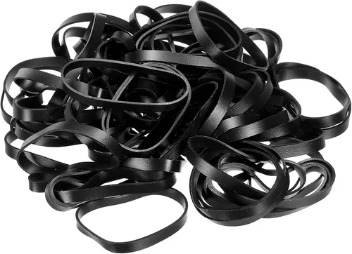 Miniatura 16 de PATIKIL Bandas de goma de silicona, 200 piezas antideslizantes de 0.9 pulgadas, color negro plano para envolver cables, envolturas de bolsas, arte
