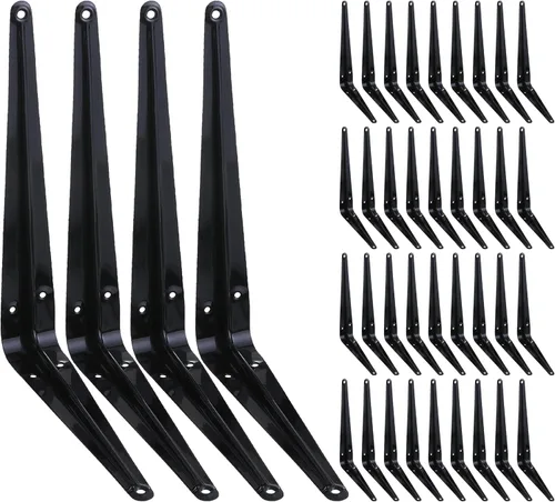 Miniatura 16 de HEART ART Paquete de 10 soportes de estante de 10 pulgadas, soportes de estante resistentes, soportes flotantes en L, soportes de estante de metal