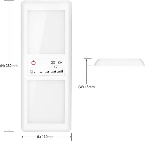 Miniatura 6 de Luces interiores de doble LED para autocaravana, 12 V CC con interruptor de pantalla táctil de iluminación de 5 modelos, repuesto interior de 24 V