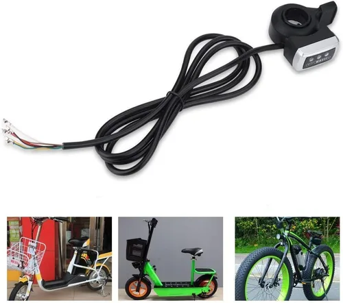 Regulador de velocidad de dedo izquierdo/derecho de 36 V para E, ciclo eléctrico, montaña, apto para 0.886 in M365 Acelerador de pulgar 36v