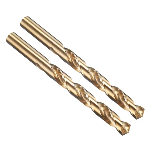 Miniatura 99 de PATIKIL Broca Jobber de 0.039 in, vástago recto M35 cobalto 5% acero de alta velocidad 135° acabado dorado para metal duro de acero inoxidable - 2