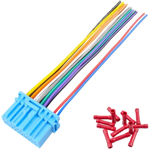 Adaptador de arnés de cableado de radio femenino, reemplazo del conector de arnés de cable estéreo para automóvil para Acura 2001-2005 y Honda