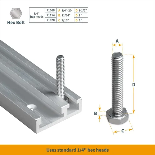 Miniatura 3 de POWERTEC 71365 Combo T-Track e inglete T-Track, 48