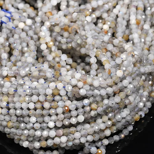 Miniatura 73 de 180 piezas 2mm Cuentas de piedras preciosas de turquesa africana natural facetada redonda suelta para hacer joyas