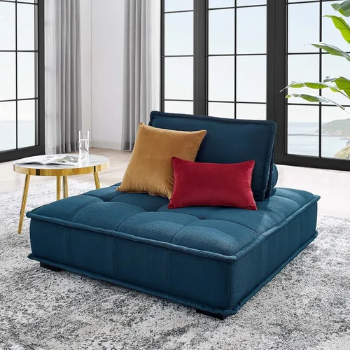 Miniatura 10 de Modway Sofás Saunter, juego de 3 piezas, azul