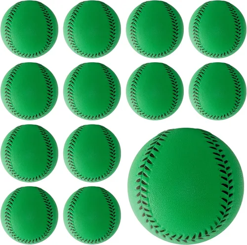 Miniatura 7 de GKK Pelotas de béisbol de espuma, paquete de 12 pelotas de béisbol suaves para jóvenes y adolescentes, pelotas de entrenamiento de espuma