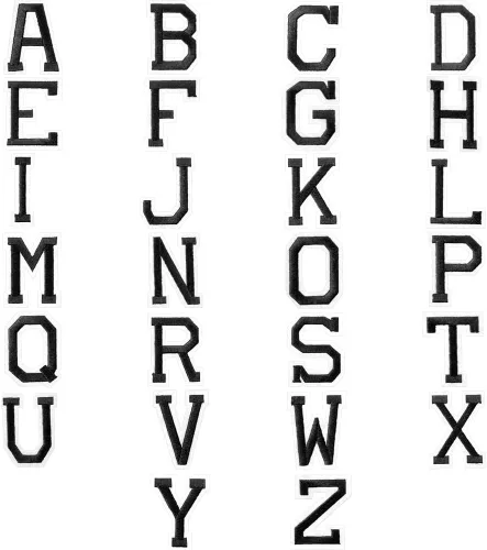Miniatura 11 de Locomo - Parche para planchar con letras individuales del alfabeto, parche bordado de la A a la Z, insignia de nombre, adorno de apliques para Rojo