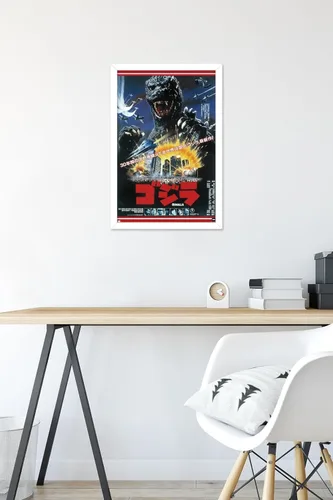 Miniatura 6 de Trends International Godzilla - Póster de pared de una hoja, 22.4 pulgadas de largo x 14.7 pulgadas de ancho, versión enmarcada en blanco
