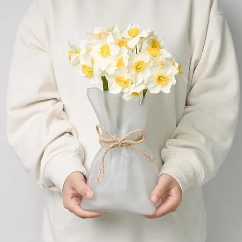 Miniatura 2 de Kaitnax Floreros de vidrio con forma irregular, florero decorativo para bodas, cenas, estanterías, decoración del hogar o regalo
