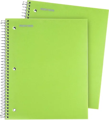 Miniatura 18 de Mintra Office Cuadernos de espiral duraderos, 3 materias (lavanda, verde salvia, salmón, rayas universitarias, paquete de 3)