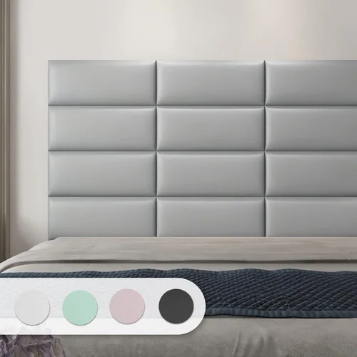 Miniatura 8 de Art3d - Cabeceras para cama King, matrimonial y Queen en color negro, cabeceros tapizados suaves, insonorizados, paneles 3D despegar y pegar