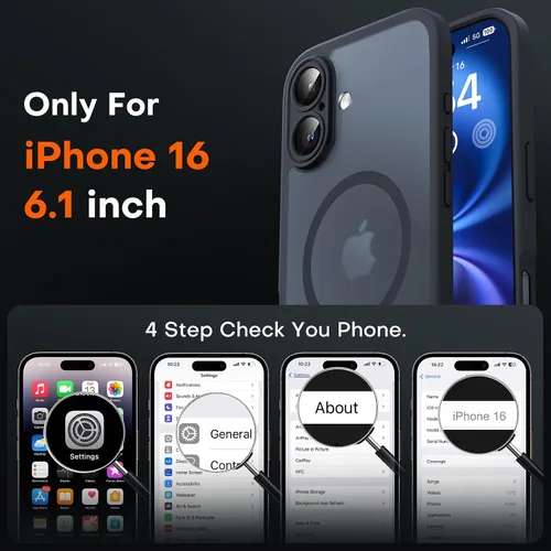 Miniatura 760 de TOCOL Funda para iPhone 11, compatible con Magsafe, protección completa de cámara, imanes integrados, protección contra caídas, funda translúcida