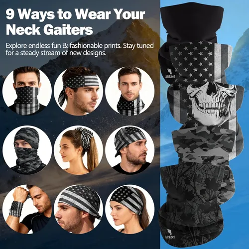 Miniatura 4 de Máscara facial para hombres y mujeres, protección solar UPF 30+, transpirable, bandana para motocicleta, senderismo, pesca