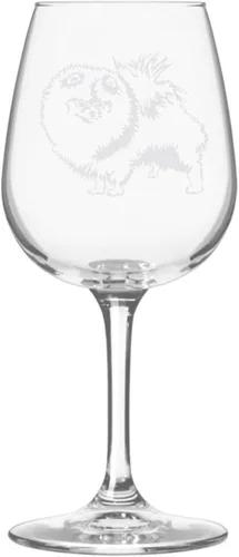 Miniatura 358 de Copa de vino de 12.75 onzas con diseño de perro grabado