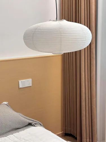 Miniatura 7 de Pantallas de linterna de papel (19.69 pulgadas), pantalla de papel oblato colgante, linterna china grande blanca, pantalla de iluminación colgante
